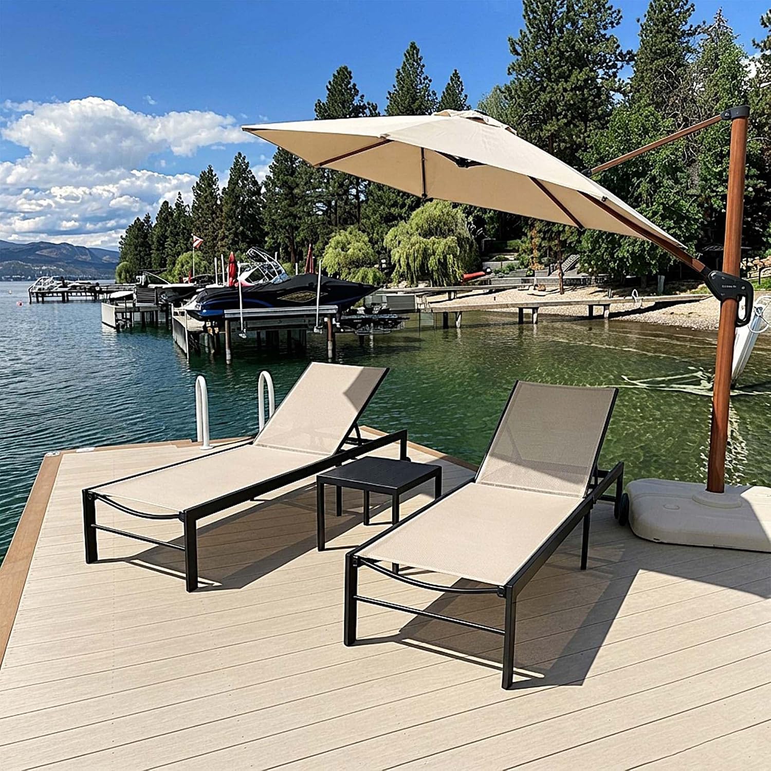 Outdoor Furniture Quick Dry - Outdoor Chaise Lounge Chairs Set with