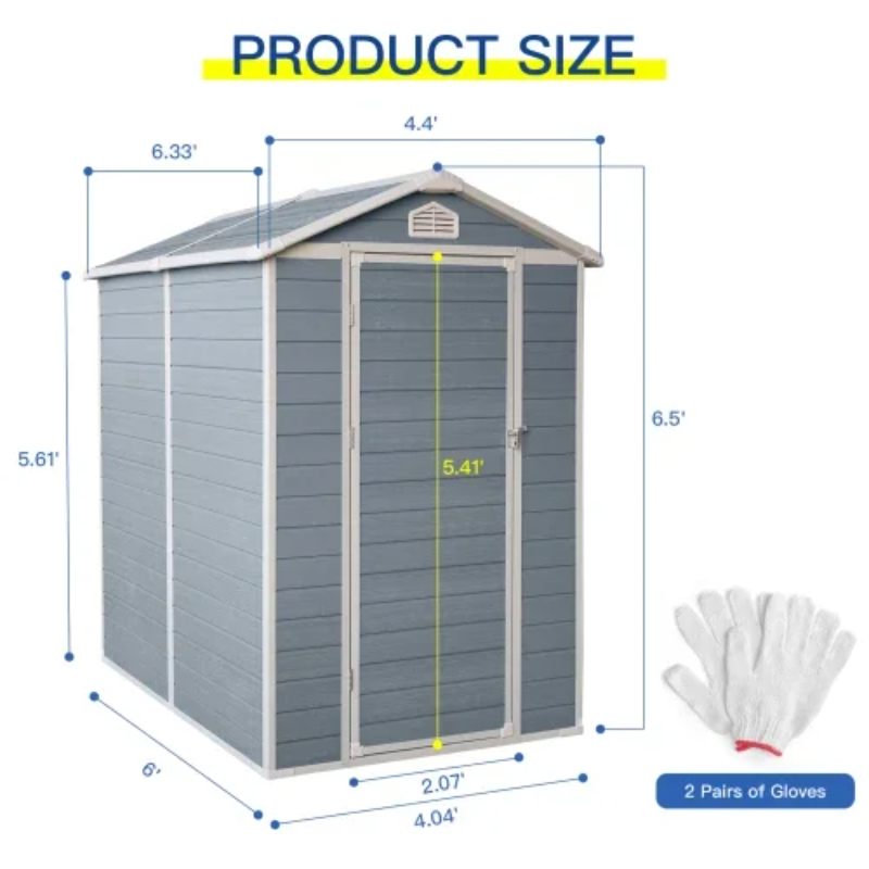 6x4ft Resin Outdoor Storage Sh - огляд і ціна Outdoor Furniture Store