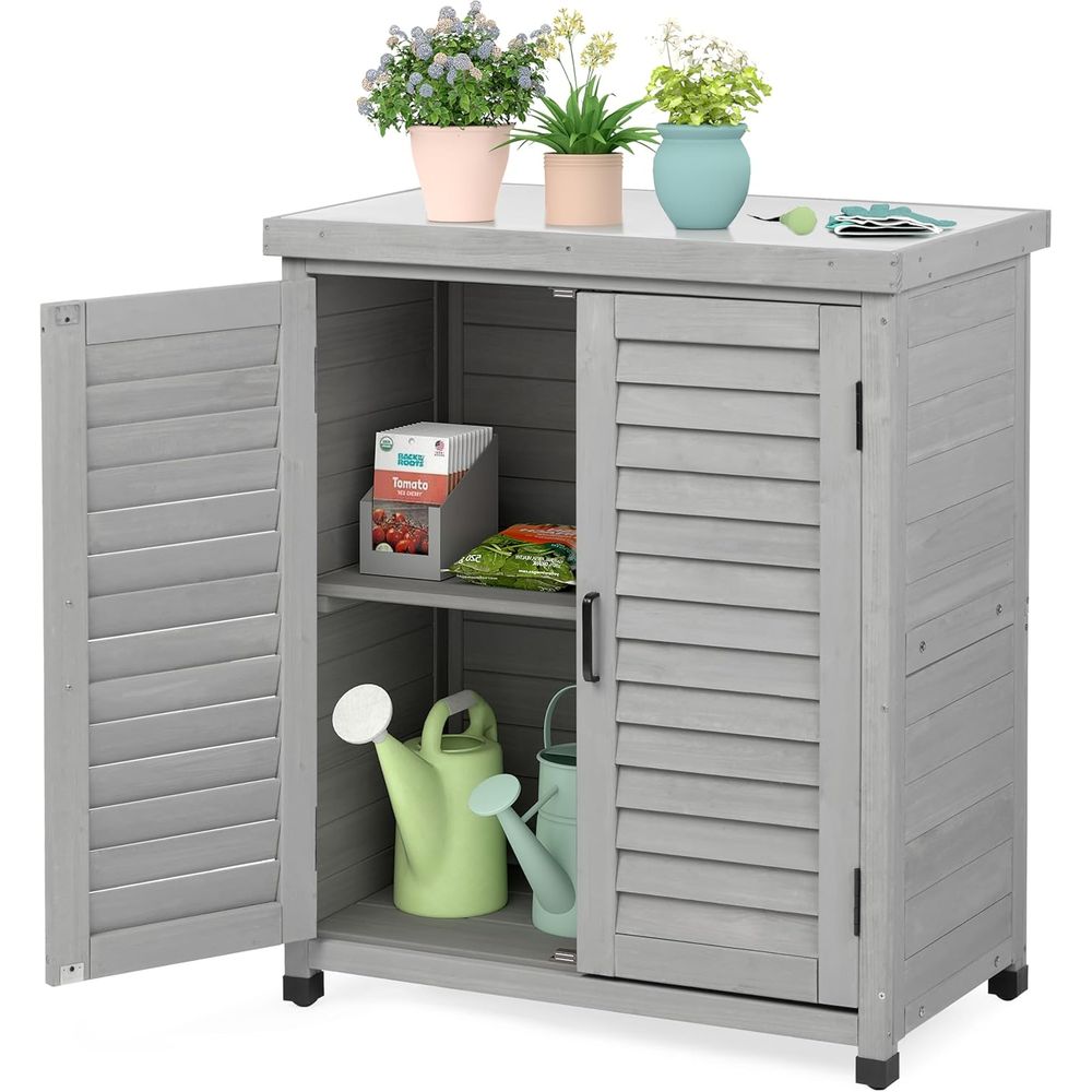 Outdoor Storage Cabinet & Pott - огляд і ціна Outdoor Furniture Bench