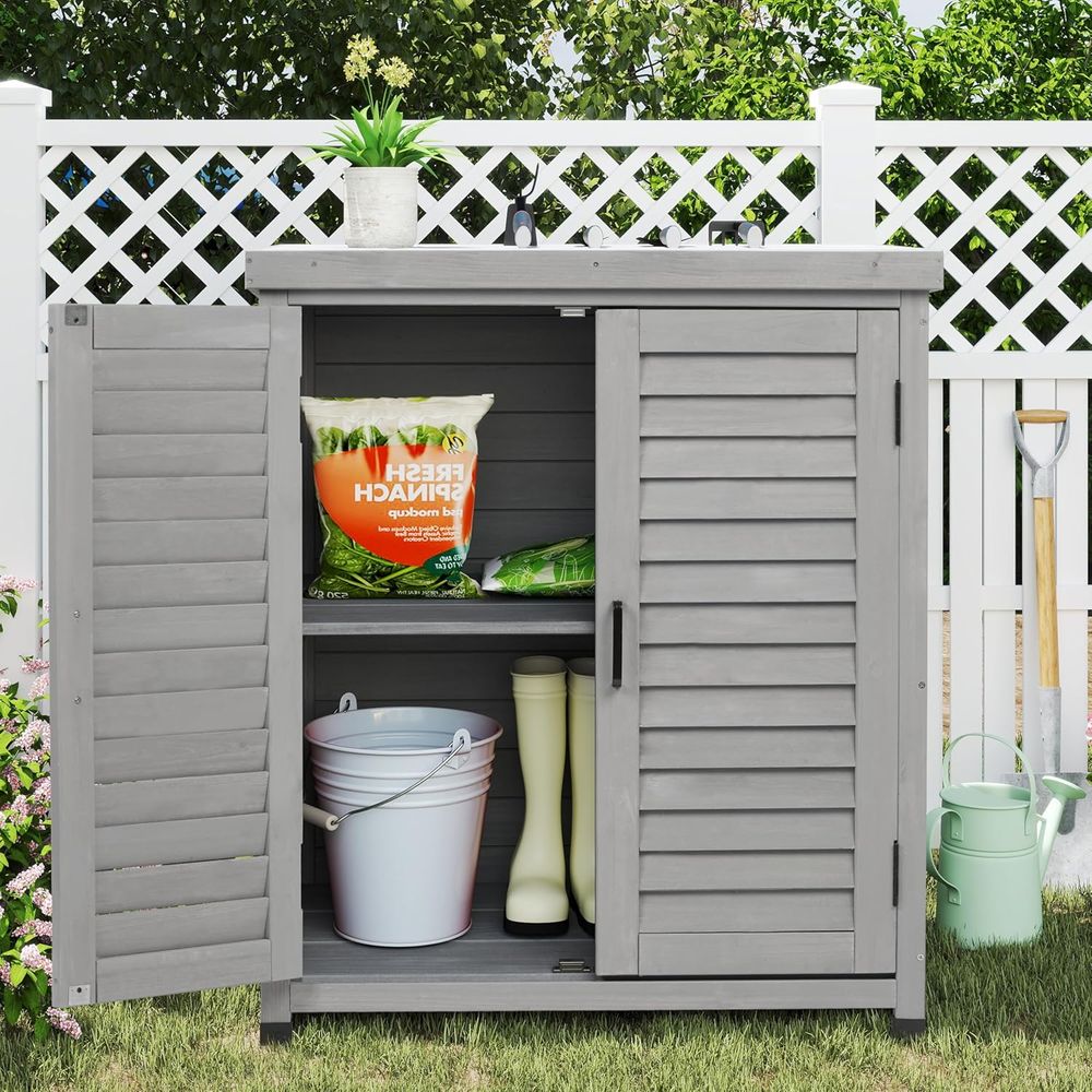 Outdoor Storage Cabinet & Pott - огляд і ціна Outdoor Furniture Bench