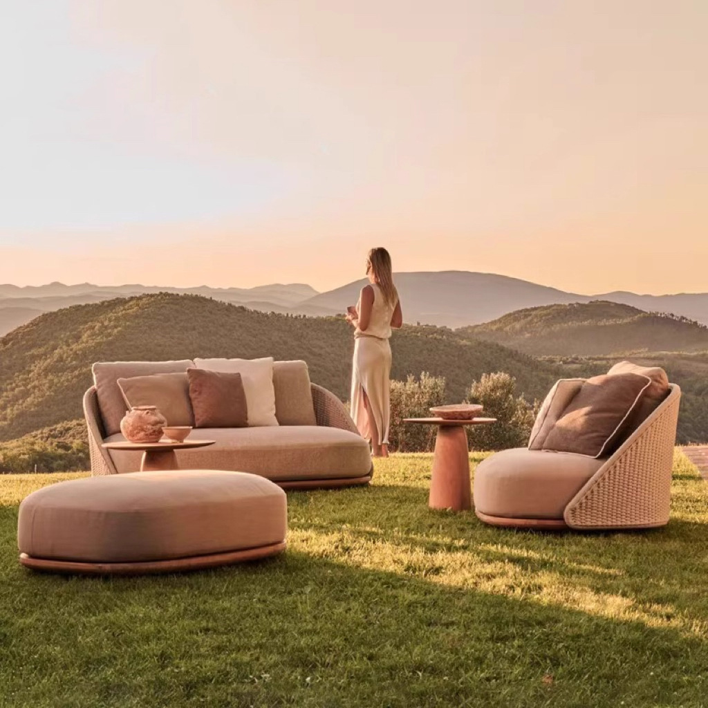 Nordic outdoor teak sofa villa - огляд і ціна Outdoor Furniture Teak