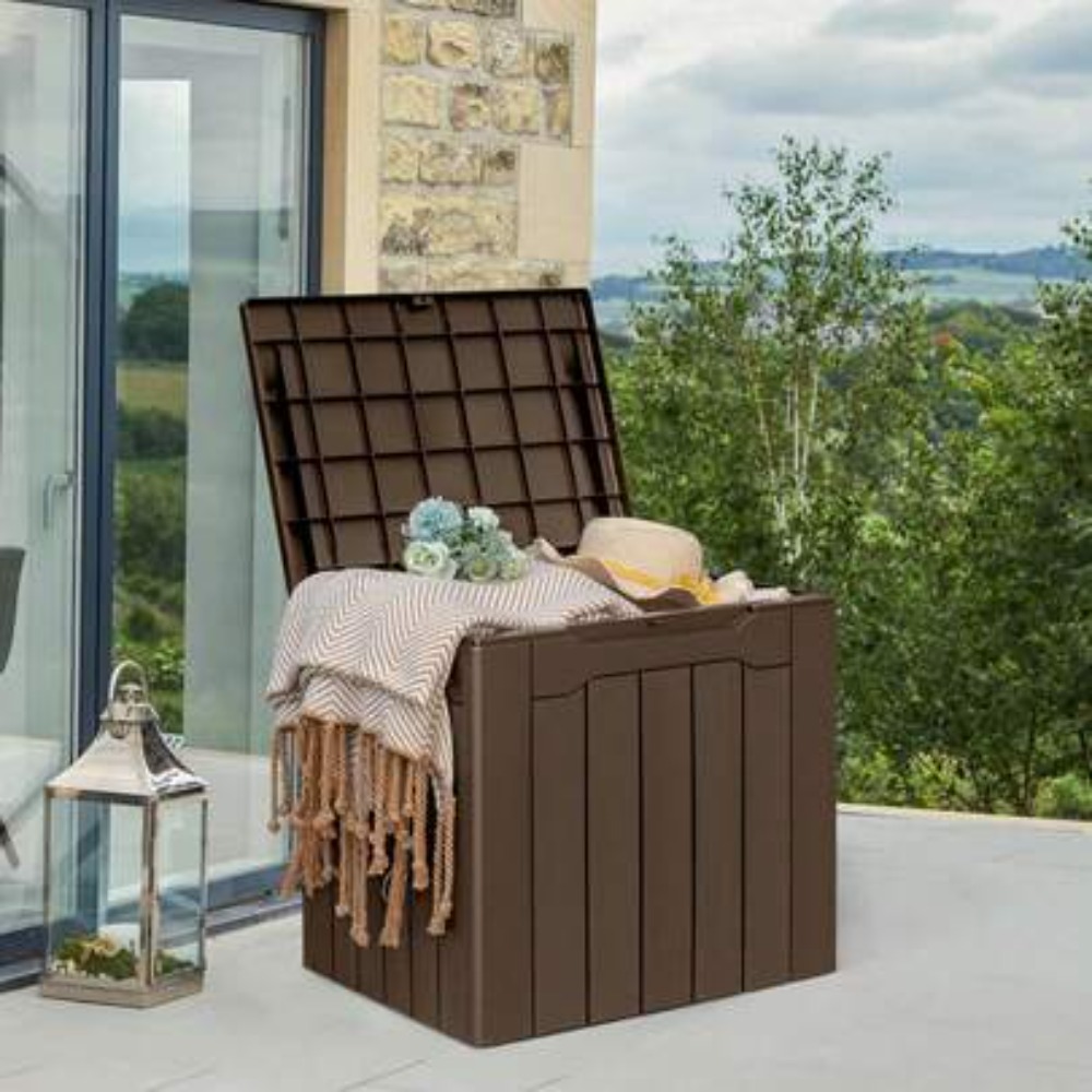 28 Gallon Resin Deck Box Water - огляд і ціна Outdoor Furniture Cushions 22 X 22