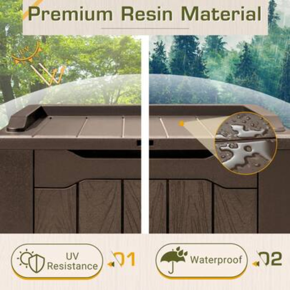 28 Gallon Resin Deck Box Water - огляд і ціна Outdoor Furniture Cushions 22 X 22