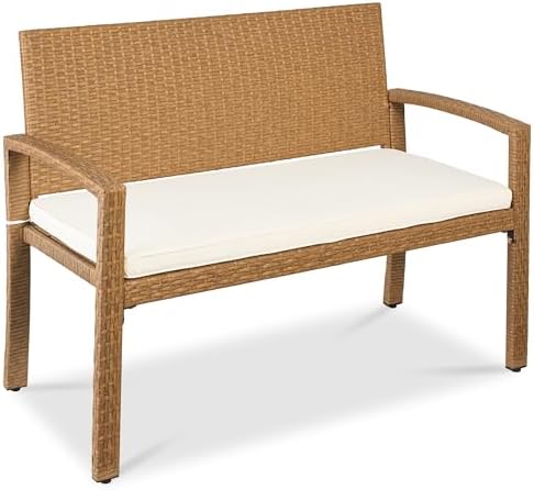 Outdoor Bench 2-Person Wicker  - огляд і ціна Outdoor Furniture Bench