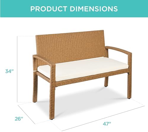Outdoor Bench 2-Person Wicker  - огляд і ціна Outdoor Furniture Bench
