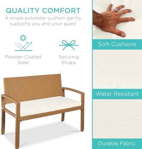 Outdoor Bench 2-Person Wicker  - огляд і ціна Outdoor Furniture Bench