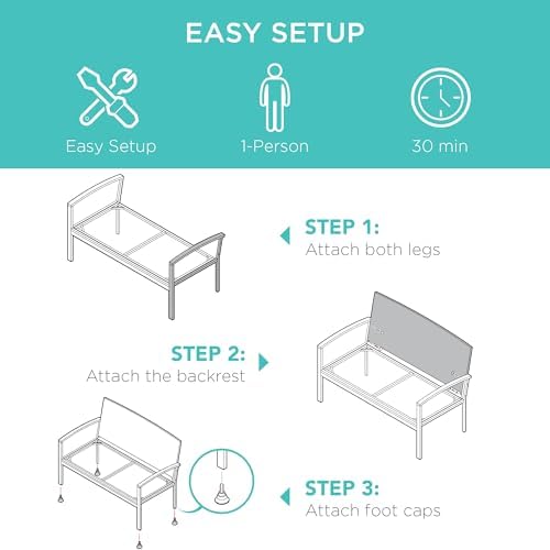 Outdoor Bench 2-Person Wicker  - огляд і ціна Outdoor Furniture Bench