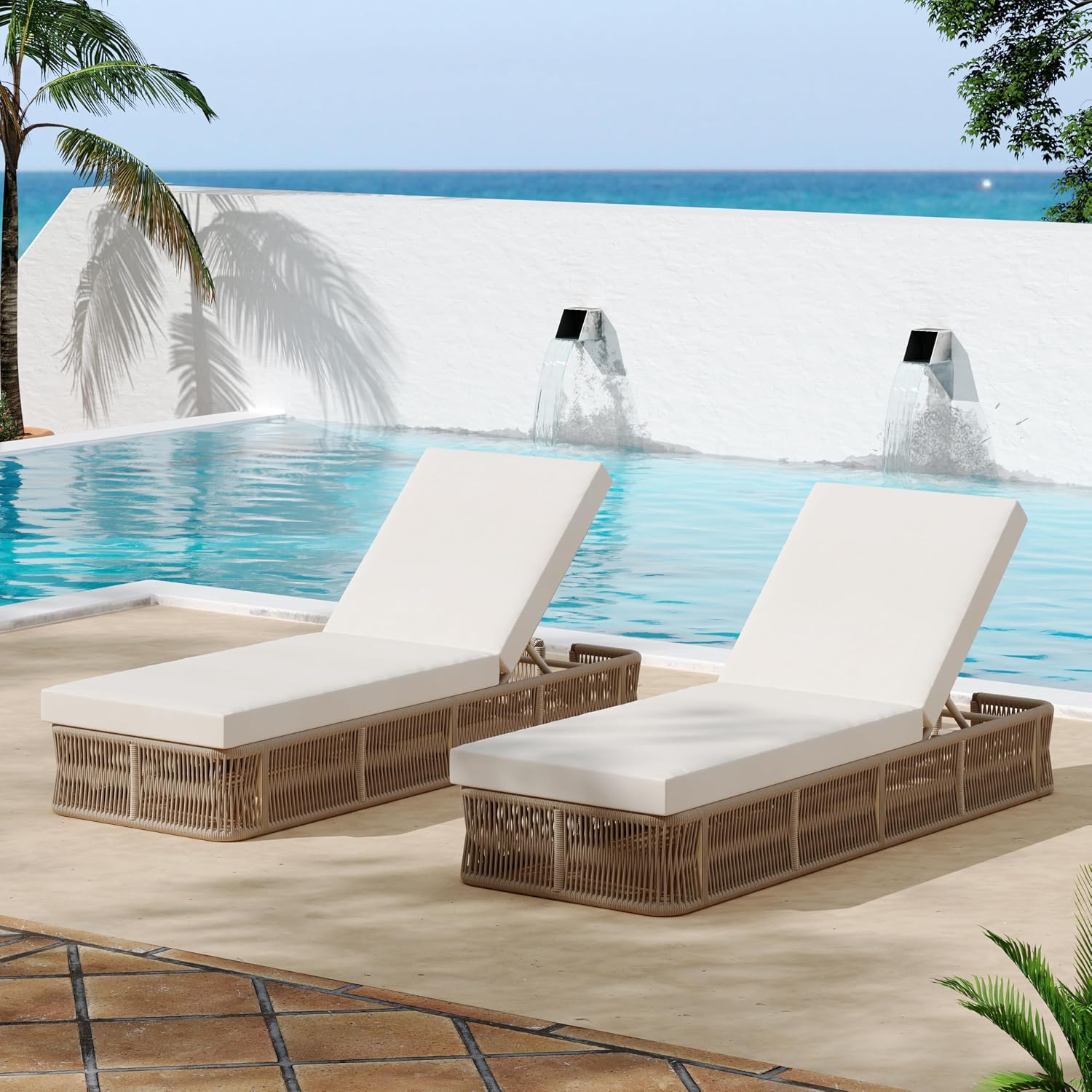Woven Rope Lounge Chair 5-Posi - огляд і ціна Outdoor Furniture Without Cushions