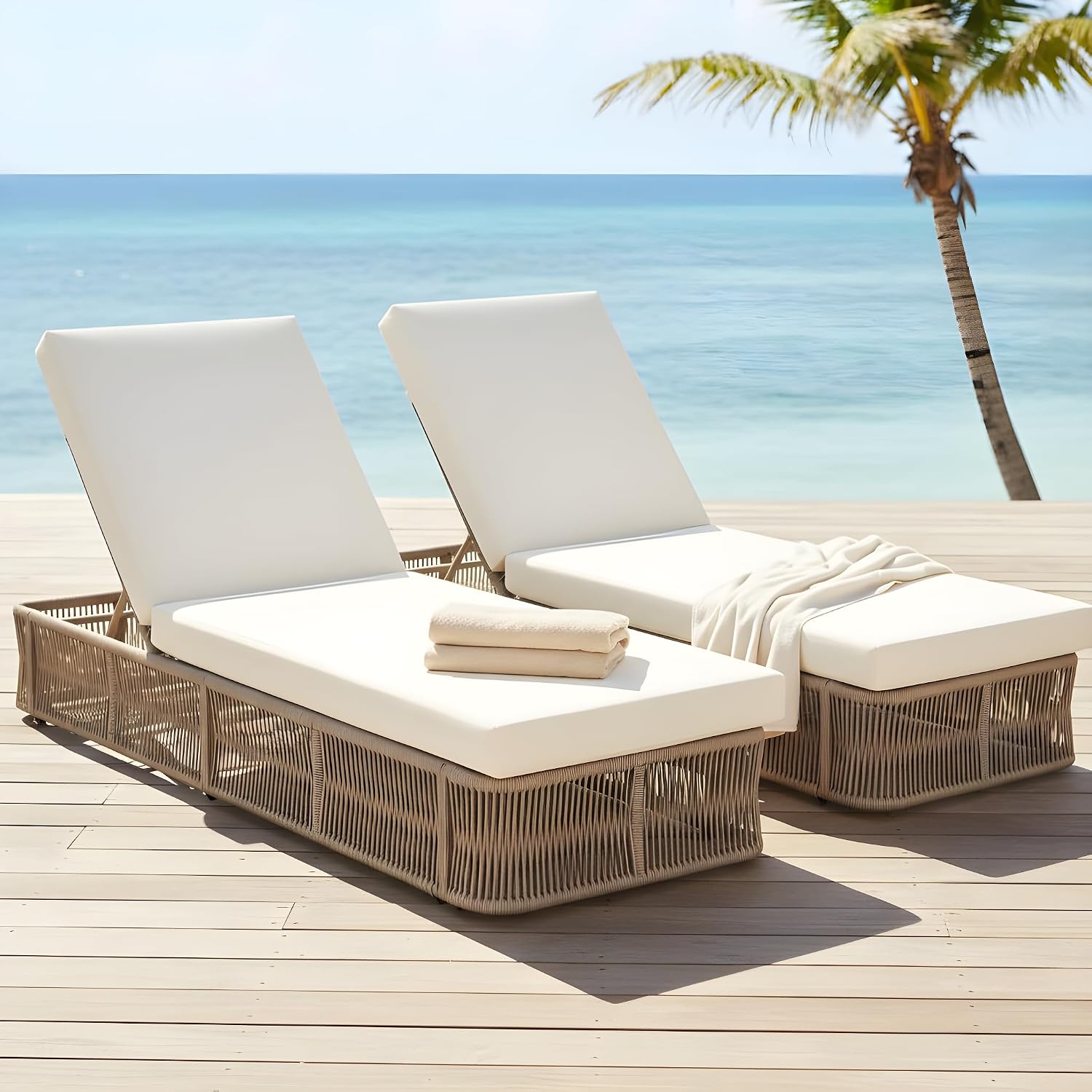 Woven Rope Lounge Chair 5-Posi - огляд і ціна Outdoor Furniture Without Cushions