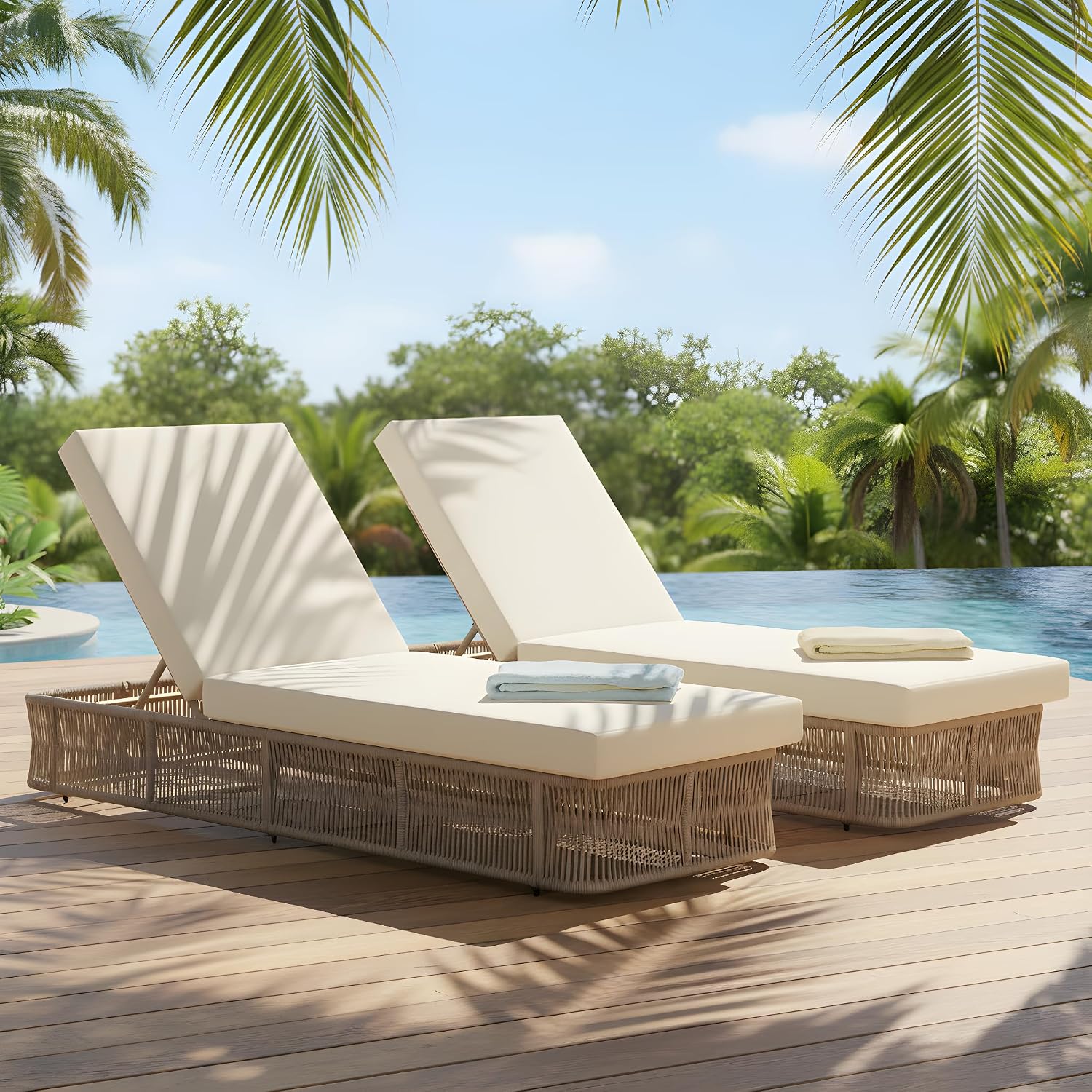 Woven Rope Lounge Chair 5-Posi - огляд і ціна Outdoor Furniture Without Cushions