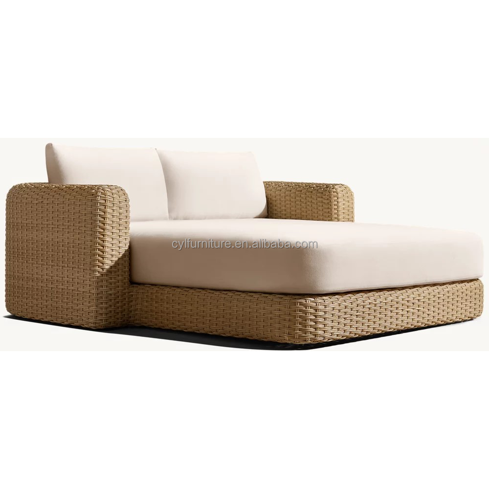 Modern PE Rattan Daybed with P - огляд і ціна Outdoor Furniture Quick Dry