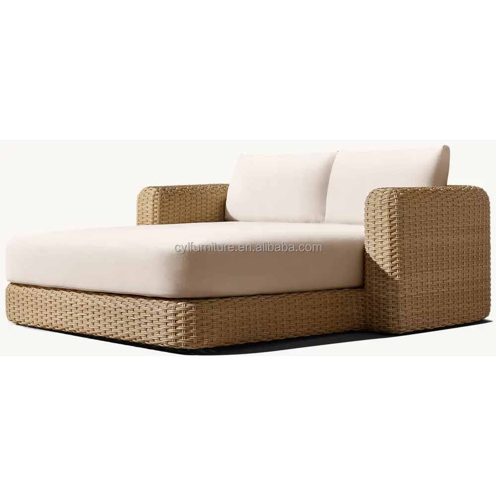 Modern PE Rattan Daybed with P - огляд і ціна Outdoor Furniture Quick Dry