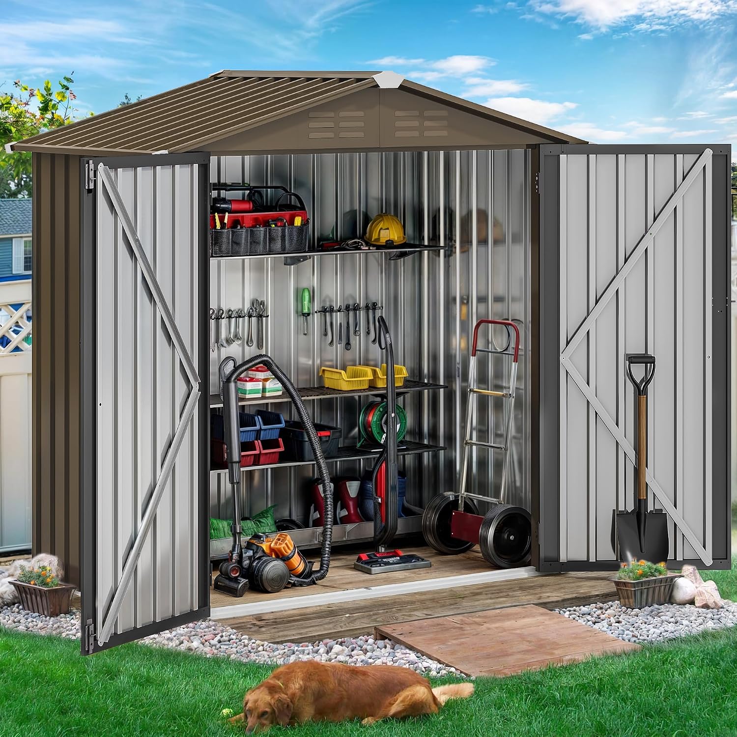 6x4ft Metal Outdoor Storage Sh - огляд і ціна Outdoor Furniture Heavy