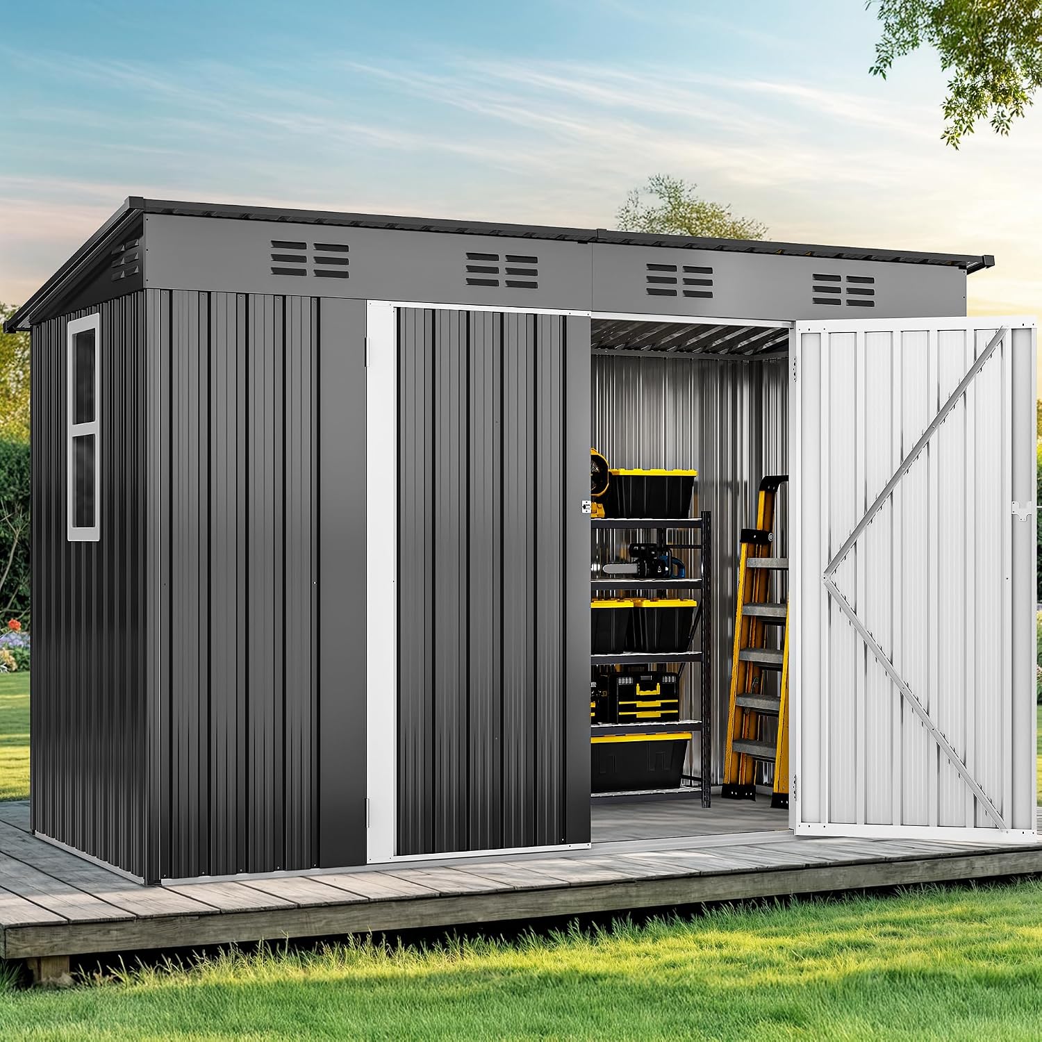 9' x 4' Outdoor Storage Shed w - огляд і ціна Outdoor Furniture Heavy