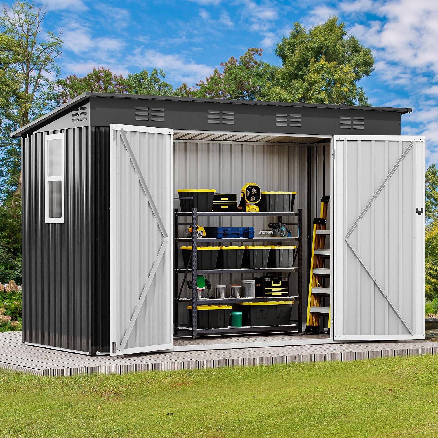 9' x 4' Outdoor Storage Shed w - огляд і ціна Outdoor Furniture Heavy