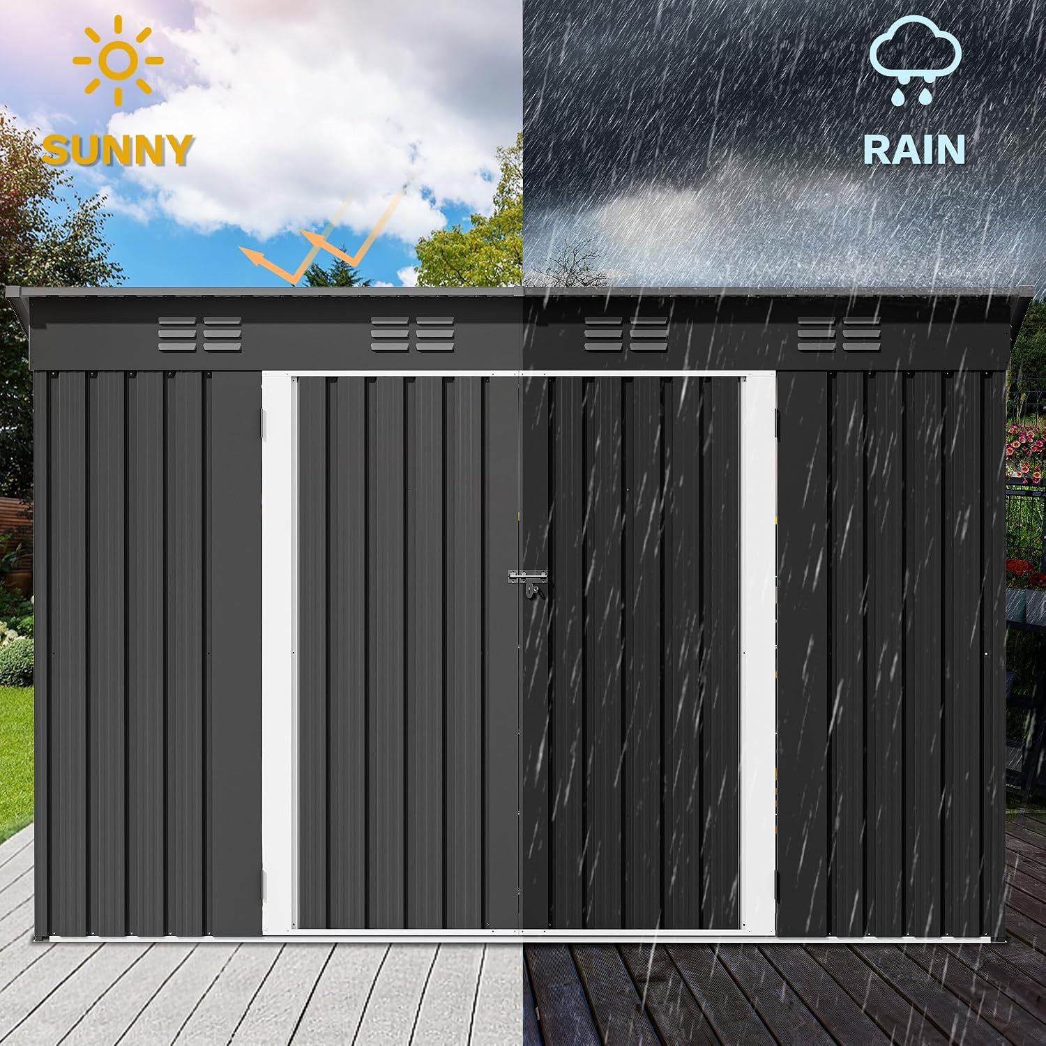 9' x 4' Outdoor Storage Shed w - огляд і ціна Outdoor Furniture Heavy