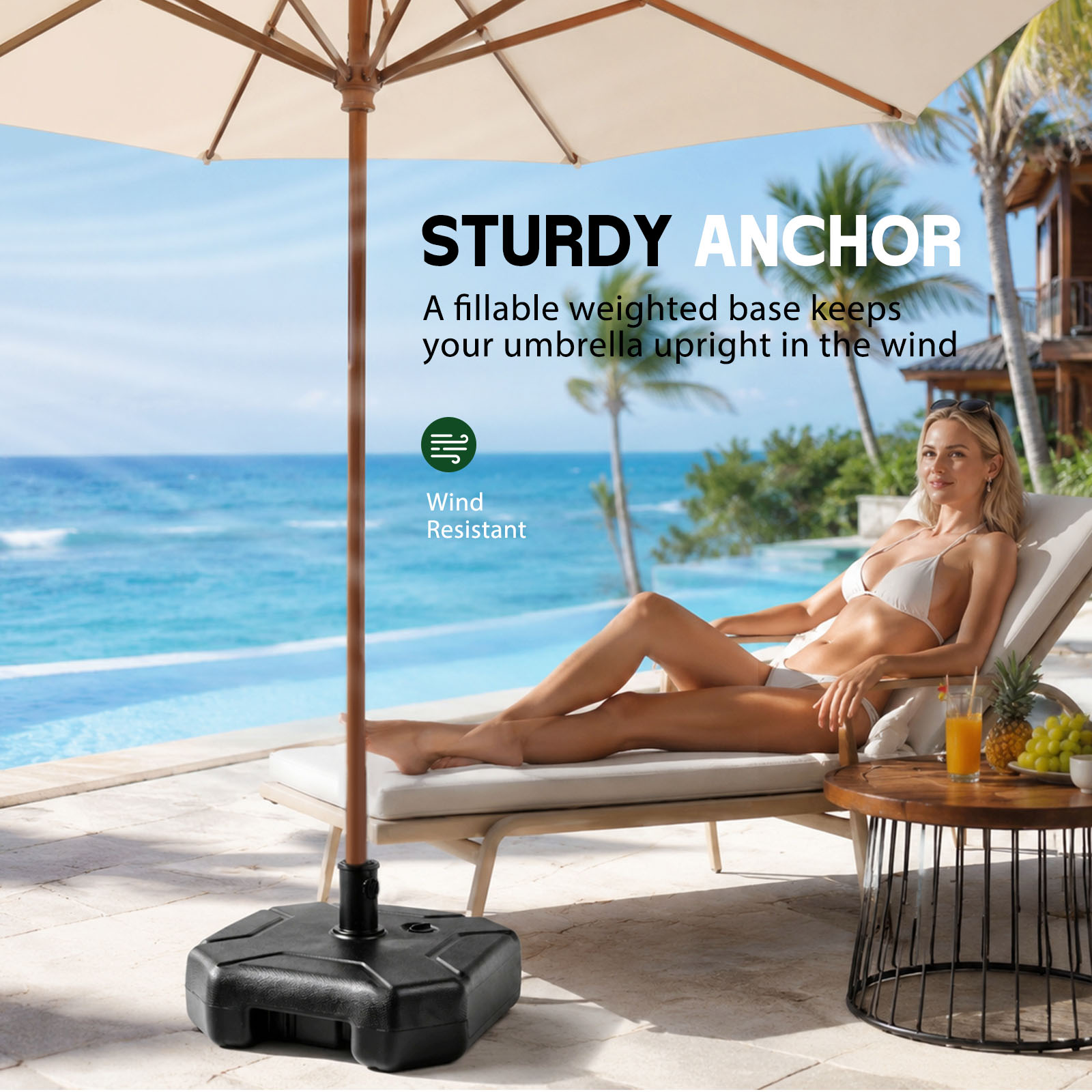 Fillable Patio Umbrella Base S - огляд і ціна Outdoor Furniture With Umbrella