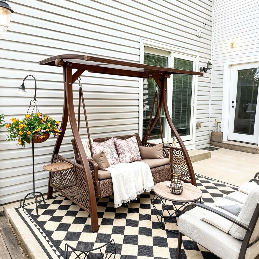 Patio Porch Swing Chair with 2 - огляд і ціна Outdoor Furniture Without Cushions