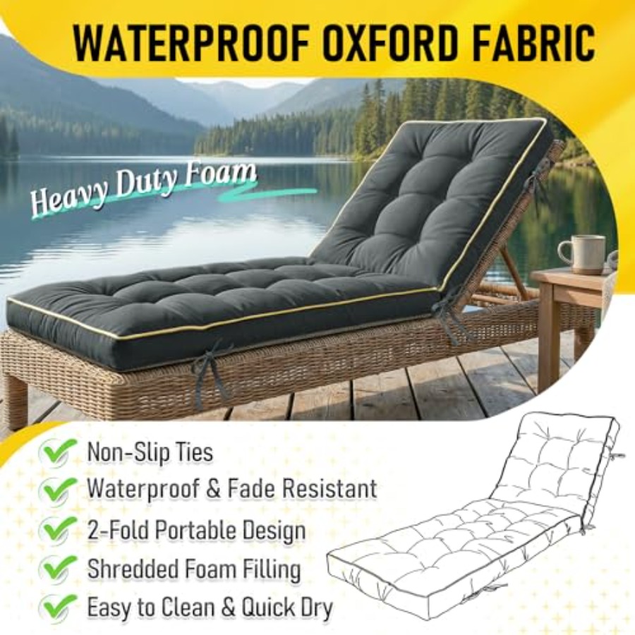 x21 Folding Chaise Lounge Cush - огляд і ціна Outdoor Furniture Quick Dry