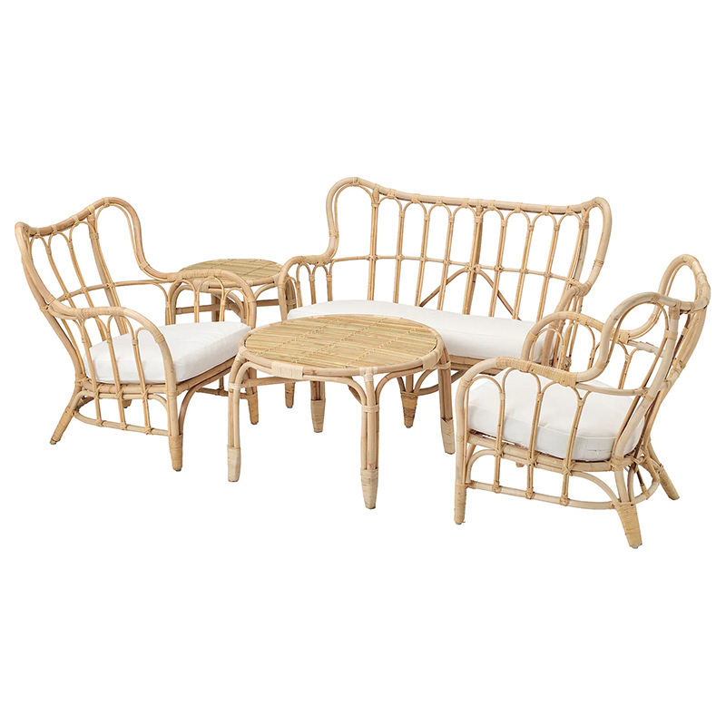 Custom Natural Real Rattan Sof - огляд і ціна Outdoor Furniture Indonesia