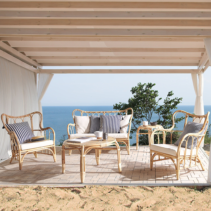 Custom Natural Real Rattan Sof - огляд і ціна Outdoor Furniture Indonesia