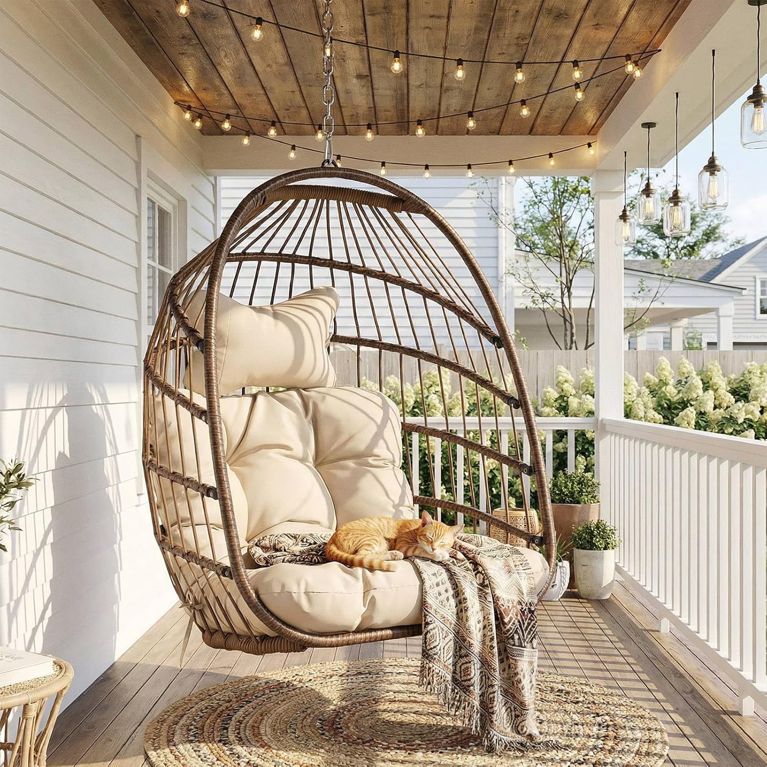 Outdoor Hanging Egg Chair With - огляд і ціна Outdoor Furniture Without Cushions
