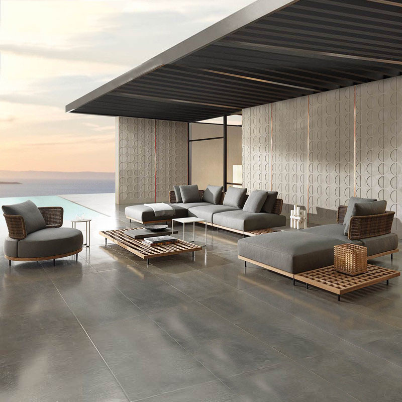 qw-Outdoor Sofa Patio Villa Te - огляд і ціна Outdoor Furniture Teak