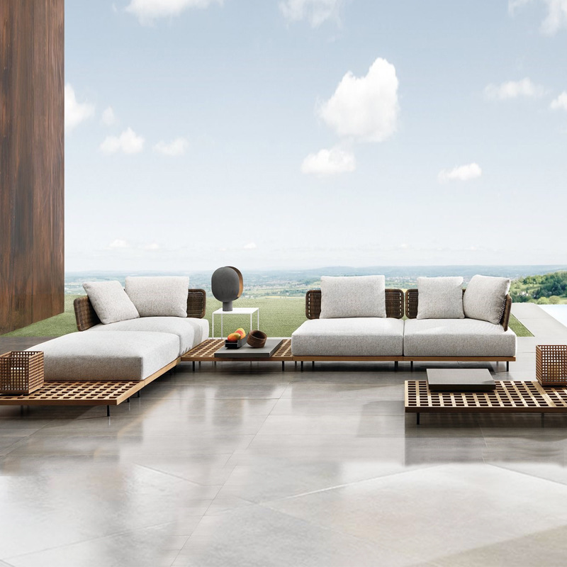 qw-Outdoor Sofa Patio Villa Te - огляд і ціна Outdoor Furniture Teak