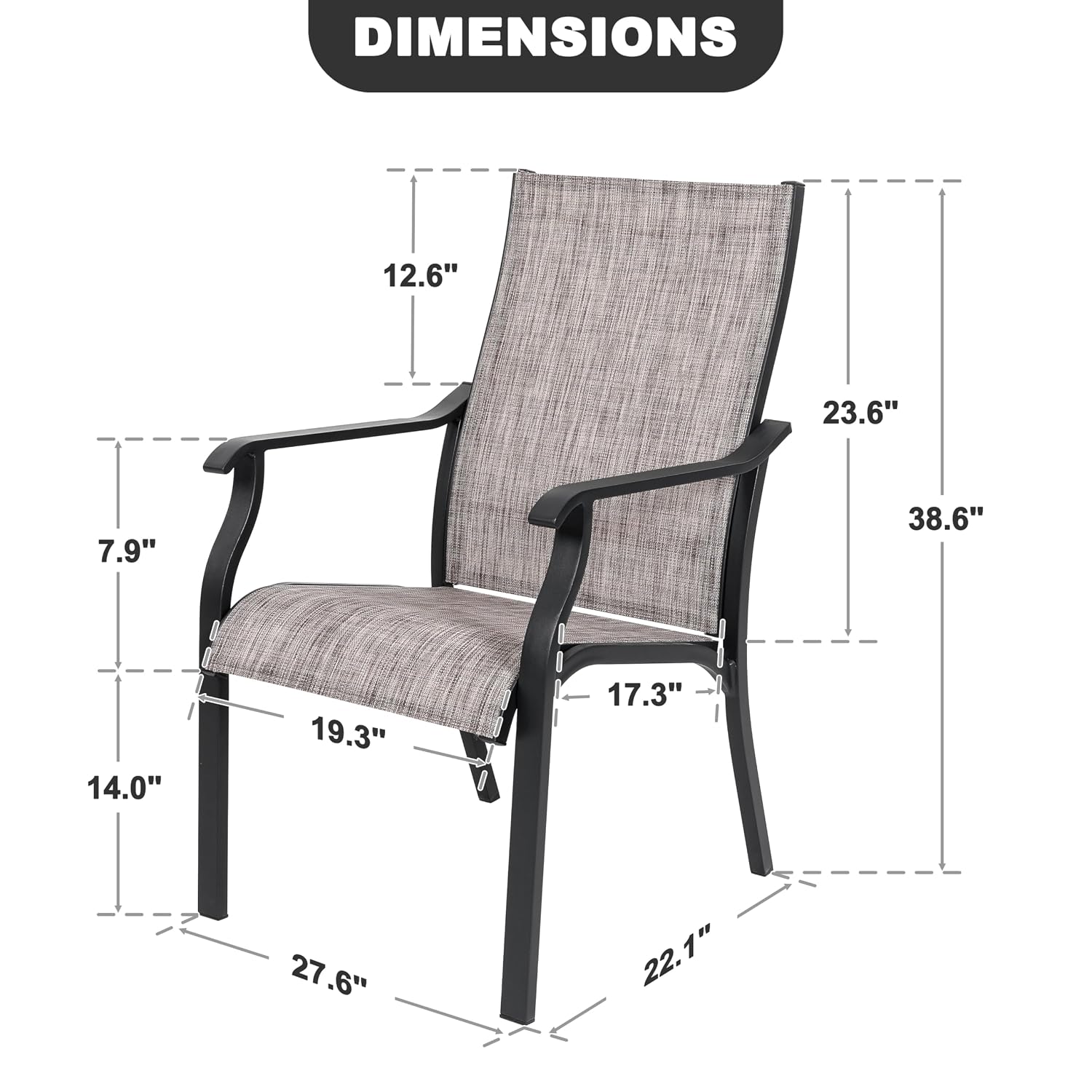 Outdoor Dining Chair 2pcs, Tex - огляд і ціна Outdoor Furniture Quick Dry