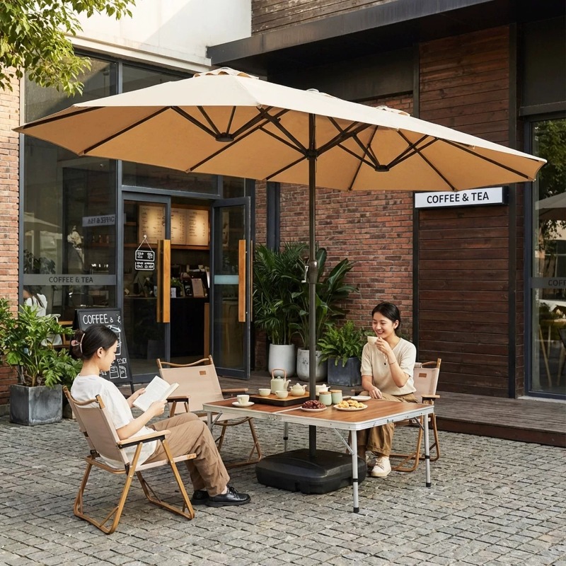 Outdoor Shade Umbrella Large C - огляд і ціна Outdoor Furniture With Umbrella