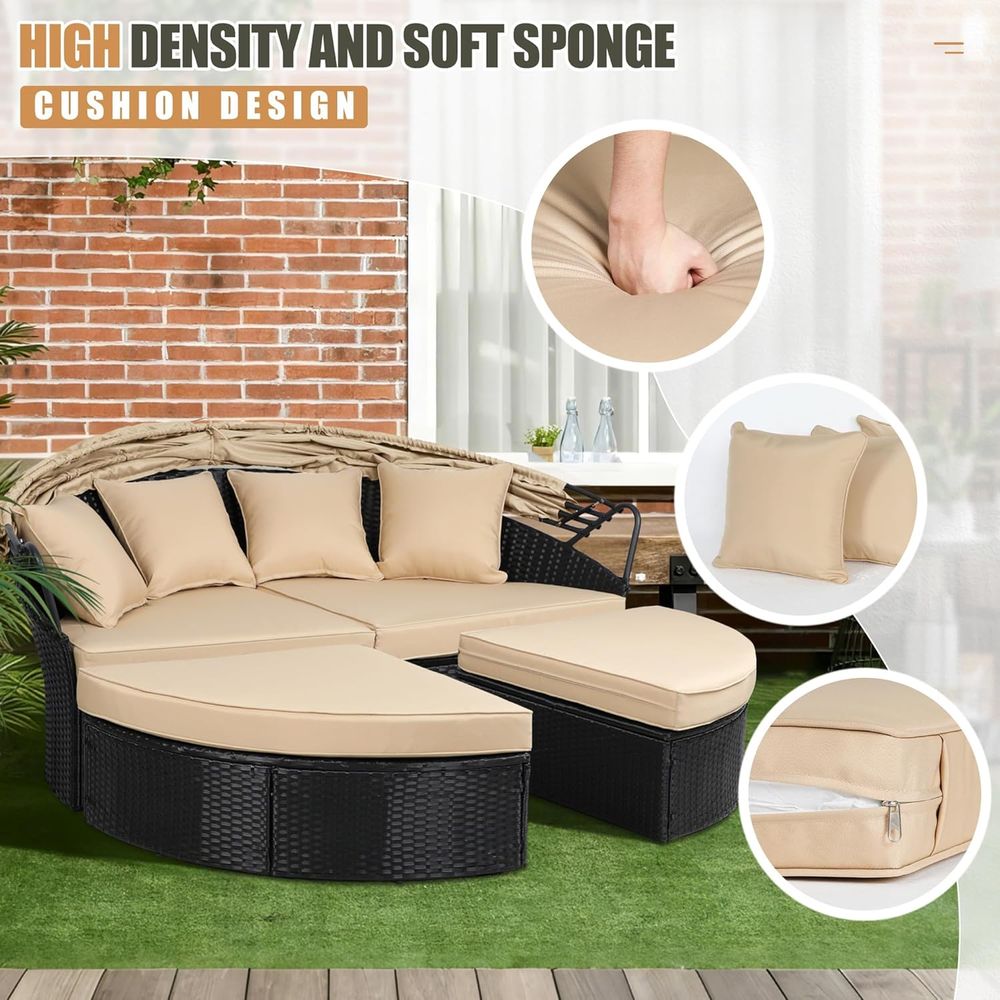66 Inch Outdoor Patio Bed Roun - огляд і ціна Outdoor Furniture Replacement Fabric