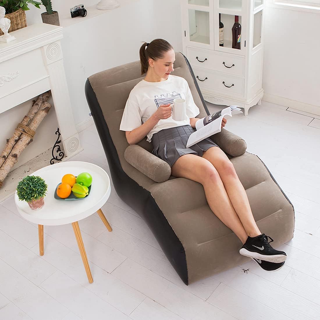 Folding Lazy Sofa,Inflatable L - огляд і ціна Outdoor Furniture Bench