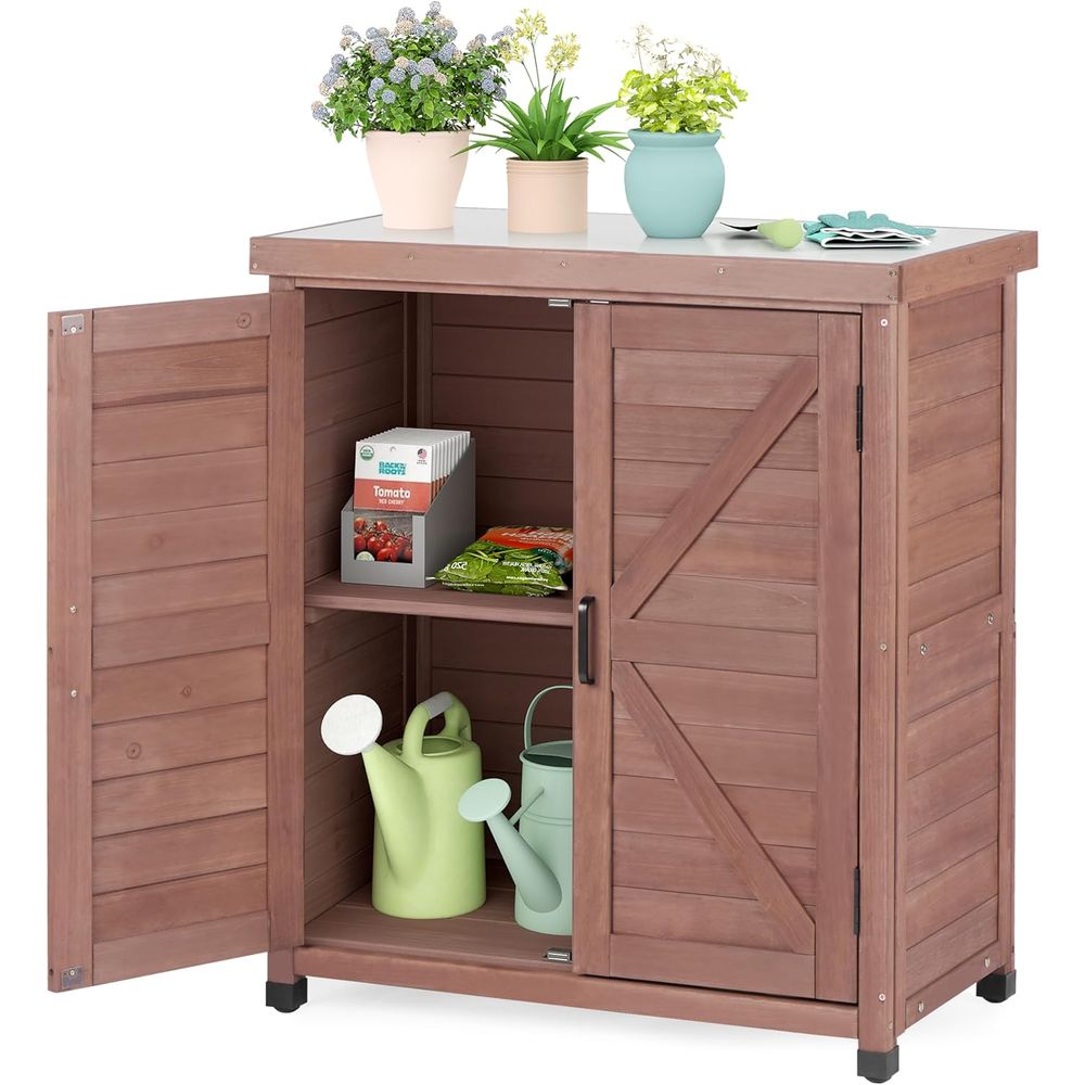 Outdoor Storage Cabinet & Pott - огляд і ціна Outdoor Furniture Bench