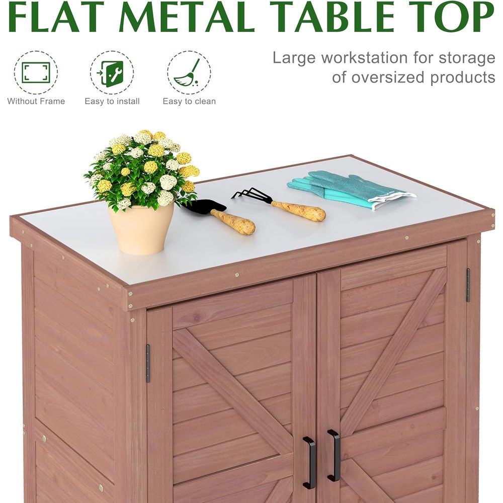 Outdoor Storage Cabinet & Pott - огляд і ціна Outdoor Furniture Bench