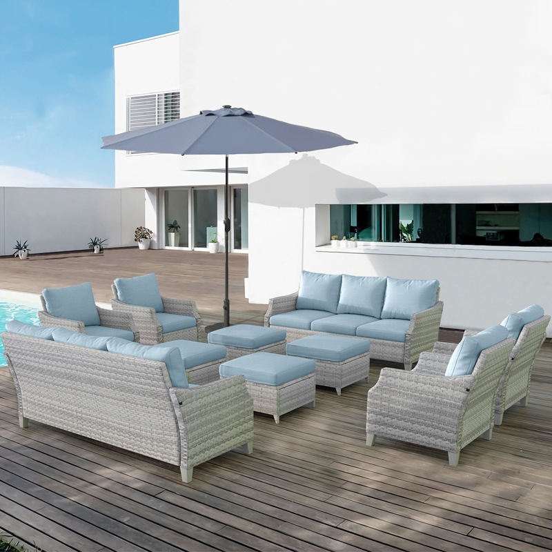 Modern PE Rattan Outdoor Sofa  - огляд і ціна Outdoor Furniture Quick Dry