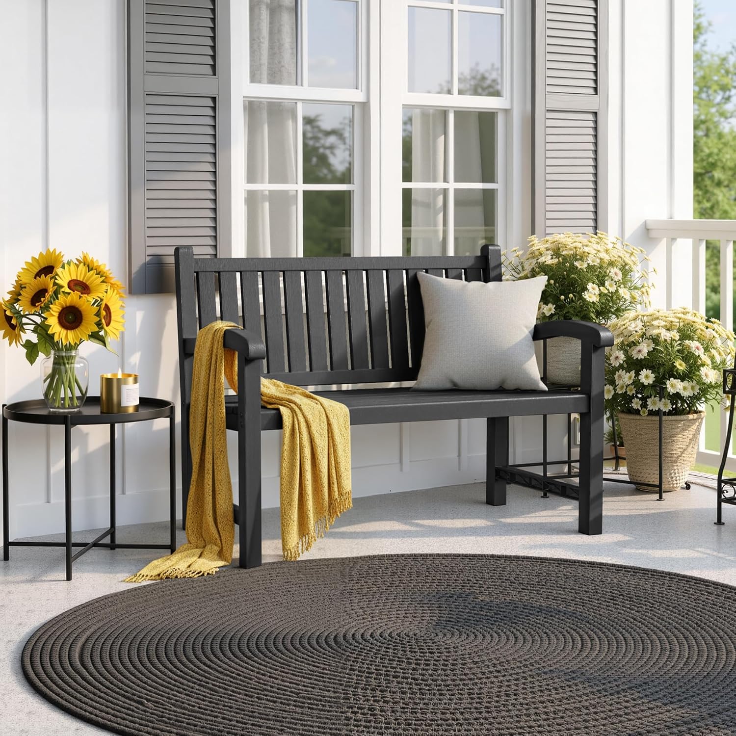Outdoor Bench 2-Person Resin P - огляд і ціна Outdoor Furniture Bench