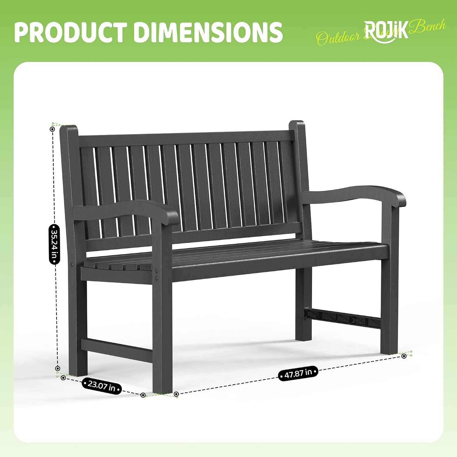 Outdoor Bench 2-Person Resin P - огляд і ціна Outdoor Furniture Bench