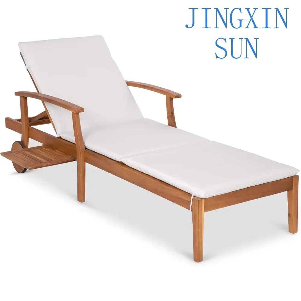 79x26in Acacia Wood Chaise Lou - огляд і ціна Outdoor Furniture Without Cushions