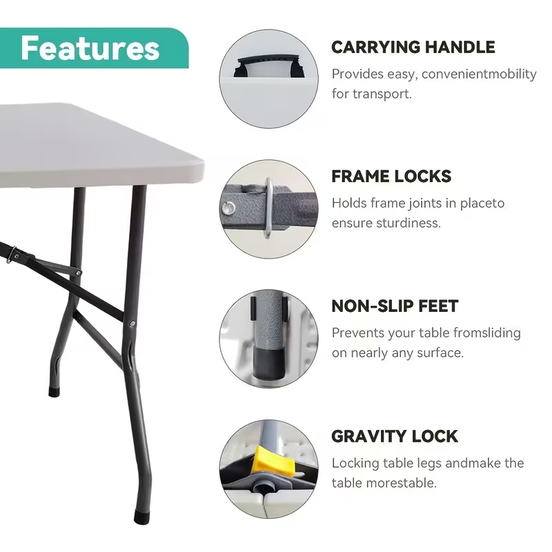 Folding Table,Portable Plastic - огляд і ціна Outdoor Furniture Store